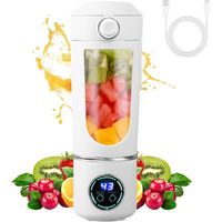 Mixeur Portable pour Shakes et Smoothies, 700 ML Mini Blender avec 12 Lames, Mixeur Smoothie avec Couvercle de Voyage, Blender Smoothie Rechargeable pour Cuisine, Salle de Sport, Bureau (Blanc)