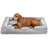 lionto orthopädisches Hundebett mit erhöhtem Rand, rutschfest, 97x71x17 cm