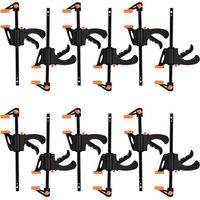 10pcs One Hand Clamps, Ratchet Table Clamp, Quick Release Ratchet Clamp, Woodworking Fixing Bar Clamp, Plastic Hose Clamp