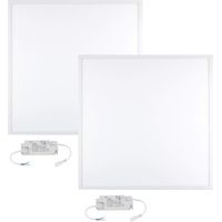 Coppia Pannello LED 60x60 5000lm 42W Controsoffitto Luce Fredda 6500K Slim