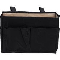 Organisateur d'outils de chevet, sac de rangement suspendu pour lit superposé, dortoir, barrière de lit, rangement de livres, lunettes, câbles de téléphones portables, noir