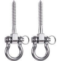 BRAVIX 2 pieces of 304 stainless steel hooks, suspension trainer suspension kit, used for hanging chairs, suspension lights, hammocks, boxing bags, and sling trainers