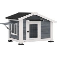 Maison extérieure en bois pour lit pour chien, 5 cm, 98x76x69