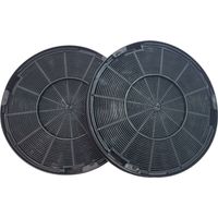 Ersatzteil - 2x Runder Aktivkohlefilter FAC 529/1, Type F196 - - FAURE, INDESIT, ARISTON HOTPOINT, ROBLIN, ELECTROLUX, NEFF, DE DIETRICH, SIEMENS, ZANUSSI, BOSCH, AEG, ARTHUR MARTIN ELECTROLUX, SCHOL