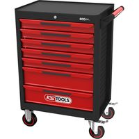 KS TOOLS Ecoline nero/rosso carrello officina con 7 cassetti - 897.0007