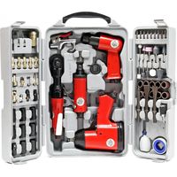 Wiltec – Kit d’outils pneumatiques 71 pièces – Clé à chocs ½″ 311Nm – Marteau burineur 4500 coups/min – Coffret de rangement compact