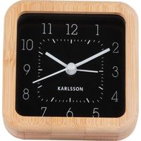 Karlsson Neat Square despertador bambú 9 x 9 cm diseño minimalista
