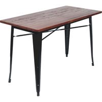 Mesa de Comedor Industrial Rectangular de Madera y Acero 120x60x76cm 7house