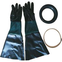 VURAHOME - Paire de Gants sablagepour Sableuse 1 paire de gants + une paire d'anneaux de gants + cerceau