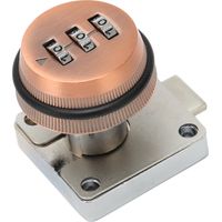Serrure à code en alliage zinc sans clé pour meuble, secrétaire, placard, rangement - Finition bronze