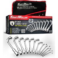 Jeu de 12 Clés à pipe Kraft Muller 6 PANS de 8 à 19mm