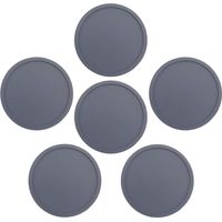 6-teiliges Set Silikon-Untersetzer, rutschfest, abwaschbar, für drinnen und draußen, Grau