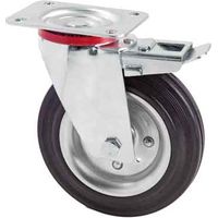 RUOTA INDUSTRIALE GIREVOLE ART. 103 AVO C/FRENO 125x38 mm -