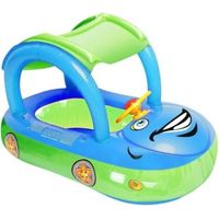 -Flotteur de piscine gonflable pour bébé avec auvent