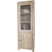 Vitrine Akazie 65x42x190 white stone getüncht NATURE WHITE 53