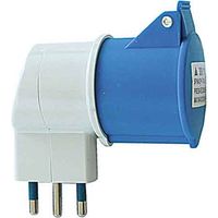 ADATTATORE INDUSTRIALE 16A 90° Spina 2P+T 250V - Presa 2P+T 220V