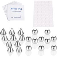 Ensemble de faux piercings en acier inoxydable pour le nez, les sourcils et les lèvres.