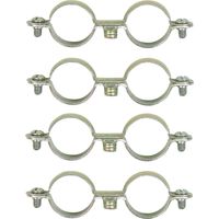 4x collier double de fixation murale 14mm plomberie raccord tuyau tube maintien