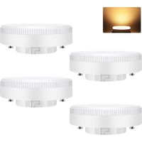 GBLY 4 Stück GX53 LED Leuchtmittel 74x25mm Ultra Flach 3000K Blinkfrei 5W ersetzt 50W Halogen Unterbauleuchte 230V