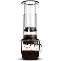 AeroPress Clear Pressde Caffè - Metodo 3 in 1: French Press, V60, Espresso e caffè corposo senza sedimenti e amarezza, piccola caffettiera portatile per campeggio e viaggi, trasparente