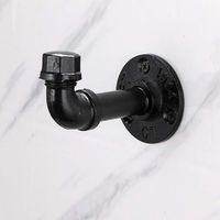 Ganci da parete in ferro, stile industriale, retrò, stile tubo dell'acqua, decorazione nera per cucina, camera da letto, bagno, negozio ecc.
