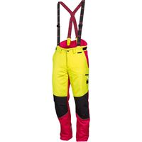 Forstschutzhose Komfort Gr.60 neongelb/rot