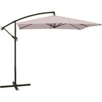 Gloupie Ombrellone Crilly Reclinabile a Braccio, Rettangolare 2x3 Metri,Tortora, Struttura in Acciaio, Copertura da 160 Gr/M².
