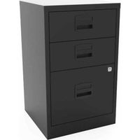Bisley A4 3 Drawer Filing Cabinet - Black