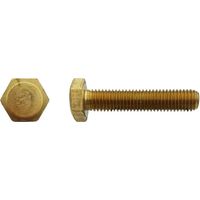 25 Vis Métaux Tête Hexagonale F/Total 12 x 80 mm - DIN 933 - Laiton - D-Work