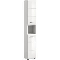 Ice armoire haute pour salle de bain 2 portes, 1 étagère blanc brillant, blanc.