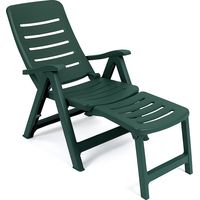 Tumbona QUINTILLA Extensión Respaldo Reclinable Exterior. Color: Verde