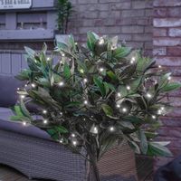 5m Solar Power Outdoor LED Fairy Lights Green Cable White Garden Indoor Décor
