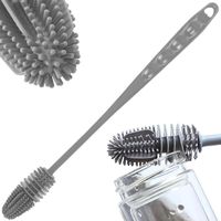 Multifunctionele siliconen reinigingsborstel - 33x3 cm Ideaal voor flessen, glazen, karaffen - lang handvat