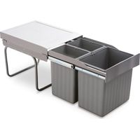 Seau Gris Lombardo M40 2X21L - LOMBARDO - Conteneur avec 2 ou 3 compartiments d'extraction totale