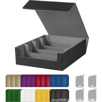 Boîte Rangement Carte, Boite à Cartes pour de 2300+ Cartes, MTG Deck Boxs pour TCG CCG Yugioh, Gris