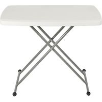 Campingtisch, Tragbar Klapptisch, Gartentisch, Aluminium Campingtisch Ultra Leichte, Höhenverstellbare, Klappbar Tisch Präfekt für Camping Picknick Kochen Garten Wandern Reisen - weiß