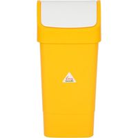 Poubelle polypropylène à couvercle battant SYR jaune 50L - 330 x 320 x 710 mm - SCOT YOUNG