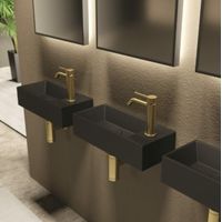 SPY 45x20 Rose mat. avec bonde. siphon chromé. 1 trou