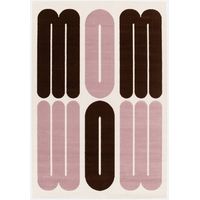 Indoor rug with pink and brown graphic pattern 170x120cm - Nola