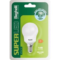 LAMPADA A SFERA MOD. 'SFERA' E14 BEGHELLI 7W - 700Lm - 6500K
