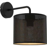 Applique murale Loft Shade grille noire/or 1xE27 Luminex