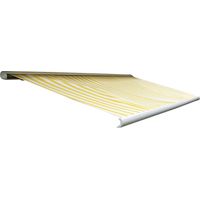 Elektrische Kassettenmarkise HHG-432, Markise Vollkassette 4x3m Acryl Gelb/Weiß