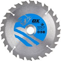 Ox 165mm Circular Saw Blade (Wood, Thin Kerf) 20B 24T OX-TCTW-TF1652024