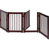 Goplus – Barrière de sécurité pliable pour animaux – Panneaux tournables 360° – Hauteur 76cm – Matériaux en pin solide – Porte avec verrouillage