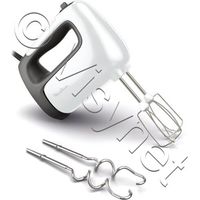 Moulinex HM462110 Prep'Mix Batteur, Puissance de 500 W, Fouets et crochets pour petrir en acier inoxydable, 5 vitesses, reglage Turbo, accessoire melangeur de plongee