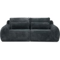 2‑Sitzer Sofa, weiches Kaninchenstil-Kunstfell, hohe Rückfederung, mit USB-Ladeanschluss und seitlicher Magazintasche, geeignet für kleines Wohnzimmer, Wohnung, Arbeitszimmer und Schlafzimmer, Gray