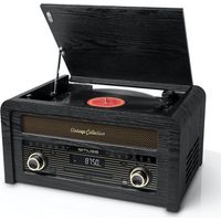 Muse MT-115W Plattenspieler-Mikrosystem USB-Anschluss AUX-Eingang CD-Player FM-Radio Drahtlose Verbindung