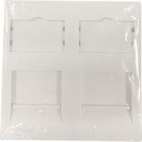 General Cable 2-Port Plastron 45x45mm mit Jetlan-Shuttern