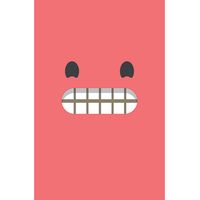 Sticker réfrigérateur et lave vaisselle, smiley grand sourire rose joie déco, 75 cm X 49 cm