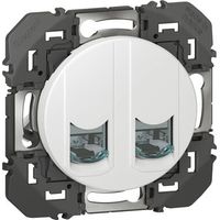 Legrand – Double prise RJ45 Cat.6 STP blanche – Connexion haut débit – Installation simple – Pour réseau domestique
